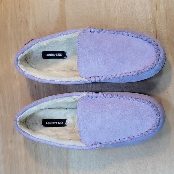 Lands' End Shoes - Lands' End Purple Leather Women's Moccasin